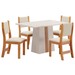 Mesa de Jantar 4 Lugares Marilia Off White/Blonde/Mel/Nude - Pnr Móveis