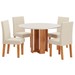 Mesa de Jantar 4 Lugares Rayane Mel/Blonde/Nude 27067 - Pnr Móveis
