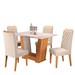 Mesa de Jantar 4 Lugares Impala Mel/Blonde/Nude - Pnr Móveis