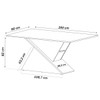 Mesa de Jantar 6 Lugares Andreia Mel/Blonde/Veludo Cinza - Pnr Móveis