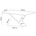 Mesa de Jantar 6 Lugares Andreia Mel/Blonde/Veludo Cinza - Pnr Móveis