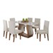 Mesa de Jantar 6 Lugares Escócia Imbuia/Off White/Veludo Pastel - Pnr Móveis