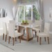 Mesa de Jantar 6 Lugares Escócia Imbuia/Off White/Veludo Pastel - Pnr Móveis