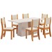 Mesa de Jantar 6 Lugares Vanessa Off White/Blonde/Mel/Nude - Pnr Móveis