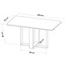 Mesa de Jantar 6 Lugares Catarina com Vidro Mel/Nude/Off White - Pnr Móveis