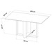 Mesa de Jantar 6 Lugares Erika Mel/Blonde/Veludo Cinza 26272 - Pnr Móveis