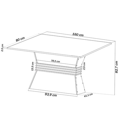 Mesa de Jantar 6 Lugares Lia Mel/Blonde/Veludo Rosa - Pnr Móveis