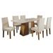 Mesa de Jantar 6 Lugares Bilion Seda/Nude/Off White - Pnr Móveis