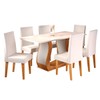 Mesa de Jantar 6 Lugares Persia Mel/Blonde/Veludo Marfim - Pnr Móveis