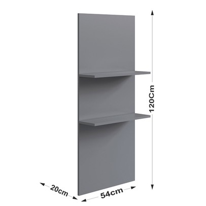 Acessórios para Cozinha Painel Bancada Greta 2 Prateleiras Cinza - Irm Móveis