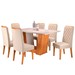 Mesa de Jantar 6 Lugares Impala Mel/Blonde/Nude - Pnr Móveis