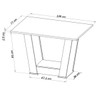 Mesa de Jantar 6 Lugares Impala Mel/Blonde/Veludo Cinza - Pnr Móveis
