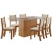 Mesa de Jantar 6 Lugares Teodoro Mel/Creme - Pnr Móveis