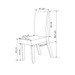 Mesa de Jantar 6 Lugares Marte Mel/Blonde/Veludo/Rosa - Pnr Móveis