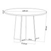Mesa de Jantar 6 Lugares Virginia com Vidro Mel/Off White/Veludo Rosa - Pnr Móveis