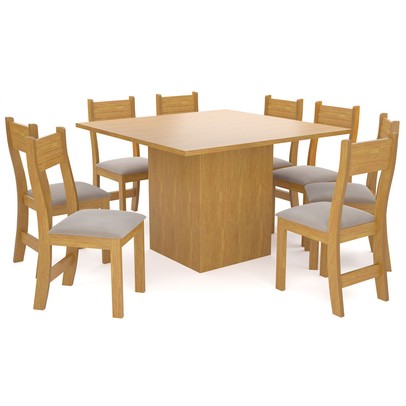 Mesa de Jantar 8 Lugares Carpa Mel/Clay - Pnr Móveis