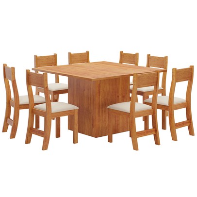Mesa de Jantar 8 Lugares Alexa Mel/Nude 26185 - Pnr Móveis