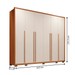 Guarda-Roupa Casal German 6 Portas 6 Gavetas Freijo/Off White - Pnr Móveis