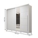 Guarda-Roupa Casal Castellana 2 Portas 4 Gavetas com Espelho Branco - Pnr Móveis