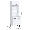 Torre Quente Light 3 Portas 2 Prateleiras Branco - Irm Móveis