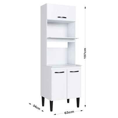 Torre Quente Light 3 Portas 2 Prateleiras Branco - Irm Móveis