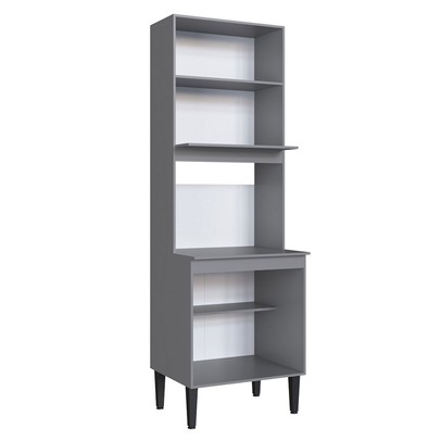 Torre Quente Light 3 Portas 2 Prateleiras Cinza - Irm Móveis