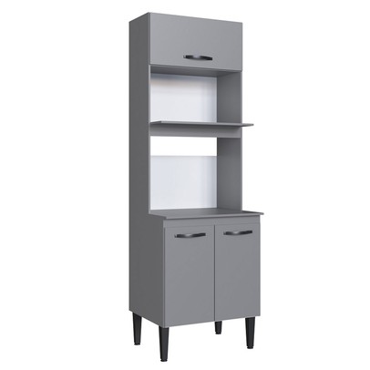 Torre Quente Light 3 Portas 2 Prateleiras Cinza - Irm Móveis