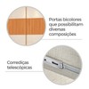 Guarda-Roupa Solteiro Missouri 2 Portas 3 Gavetas com Espelho Ripado 3d Flex Cinamomo/Off White - Pnr Móveis
