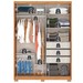 Guarda-Roupa Solteiro Missouri 2 Portas 3 Gavetas com Espelho Ripado 3d Flex Cinamomo/Off White - Pnr Móveis