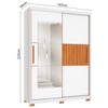 Guarda-Roupa Solteiro Missouri 2 Portas 3 Gavetas com Espelho Ripado 3d Flex Branco - Pnr Móveis