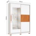 Guarda-Roupa Solteiro Missouri 2 Portas 3 Gavetas com Espelho Ripado 3d Flex Branco - Pnr Móveis