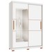 Guarda-Roupa Solteiro Missouri 2 Portas 3 Gavetas com Espelho Ripado 3d Flex Branco - Pnr Móveis