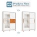 Guarda-Roupa Solteiro Missouri 2 Portas 3 Gavetas com Espelho Ripado 3d Flex Branco - Pnr Móveis