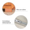 Guarda-Roupa Casal Capelli 4 Portas 6 Gavetas com Espelho Cinamomo/Off White - Pnr Móveis