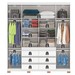 Guarda-Roupa Casal Capelli 4 Portas 6 Gavetas com Espelho Branco - Pnr Móveis