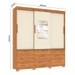 Guarda-Roupa Casal Paiva 3 Portas 9 Gavetas com Espelho Cinamomo/Off White - Pnr Móveis