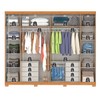 Guarda-Roupa Casal Montes 6 Portas 8 Gavetas 100% Mdf com Espelho Cinamomo/Off White - Pnr Móveis