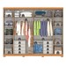 Guarda-Roupa Casal Montes 6 Portas 8 Gavetas 100% Mdf com Espelho Cinamomo/Off White - Pnr Móveis