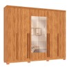 Guarda-Roupa Casal Montes 6 Portas 8 Gavetas 100% Mdf com Espelho Cinamomo - Pnr Móveis