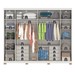 Guarda-Roupa Casal Montes 6 Portas 8 Gavetas 100% Mdf com Espelho Branco - Pnr Móveis