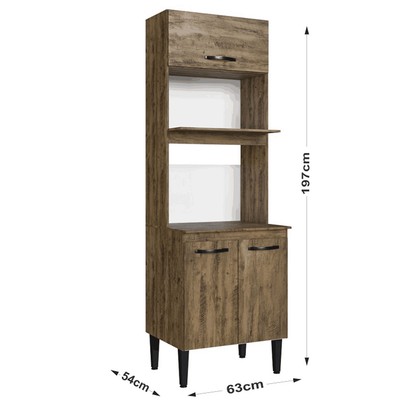 Torre Quente Light 3 Portas 2 Prateleiras Itaúba - Irm Móveis