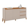 Balcão Buffet Rennes 3 Gavetas 2 Portas Cedro/Off White - Casa D