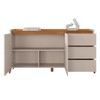 Balcão Buffet Rennes 3 Gavetas 2 Portas Cedro/Off White - Casa D