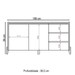 Balcão Buffet Rennes 3 Gavetas 2 Portas Hannover/Fendi - Casa D