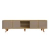 Rack para TV Até 60 Polegadas Roma 4 Portas 1 Prateleira com Vidro Hannover/Fendi - Casa D
