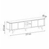 Rack para TV Até 60 Polegadas Roma 4 Portas 1 Prateleira com Vidro Hannover/Fendi - Casa D