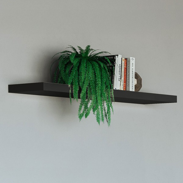 Prateleira 150 Cm 100% Mdf Tb184 Preto Fosco - Dalla Costa