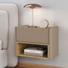 Mesa de Cabeceira Florença 1 Gaveta Fendi/Hannover - Casa D