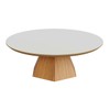 Mesa de Centro 90 Cm 100% Mdf Tb626 Off White/Freijó - Dalla Costa