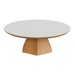 Mesa de Centro 90 Cm 100% Mdf Tb626 Off White/Freijó - Dalla Costa